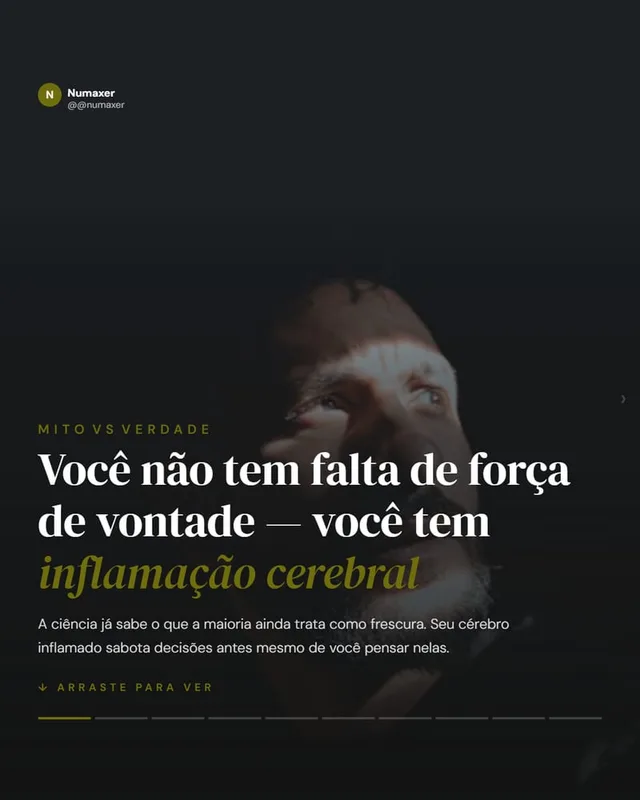 Carrossel gerado no Nupost sobre mito e verdade em inflamação